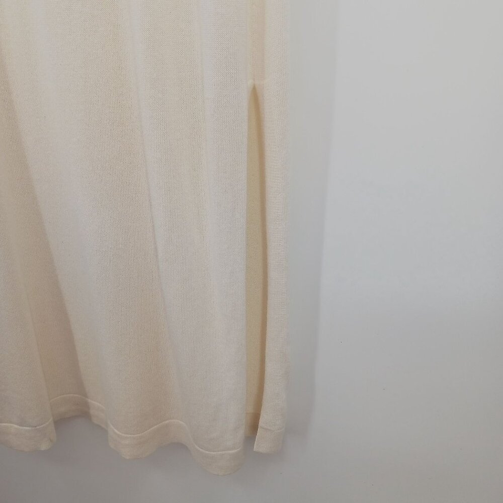 Peruvian Connection Cream DORSAY Midi Knit Skirt Medium Pima Cotton Modal Blend - Picture 11 of 14